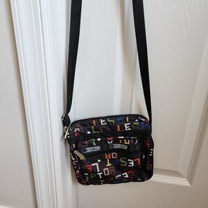 LeSportsac Black Multi-Color Womens Bag, Vibrant Colors.